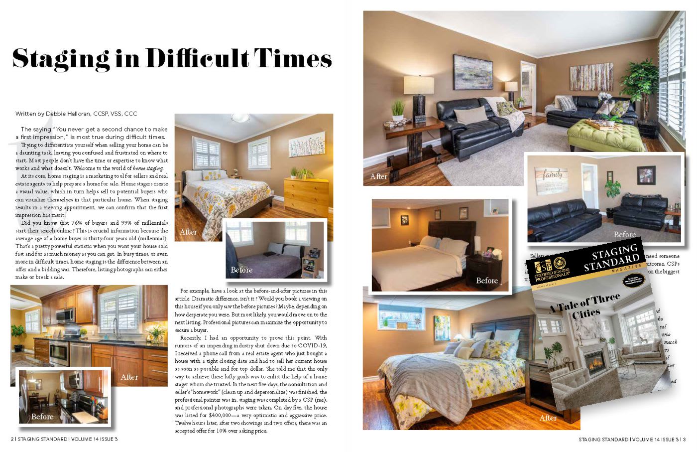 staging standard magazine spread